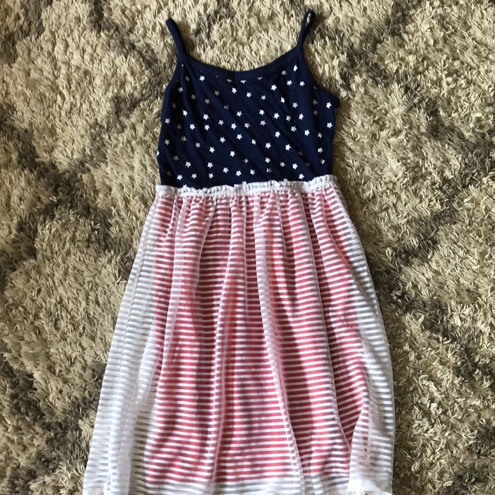 A gently used XL 14-16 Fourth of July dress